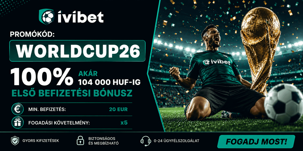 Maximalizáld a profitot a 2026-os vb alatt a WORLDCUP26 kóddal!